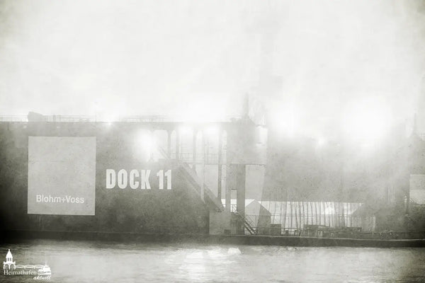 Blohm+Voss DOCK 11 im dichten Morgennebel